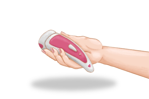 Hand mit elektrischem Rasierer