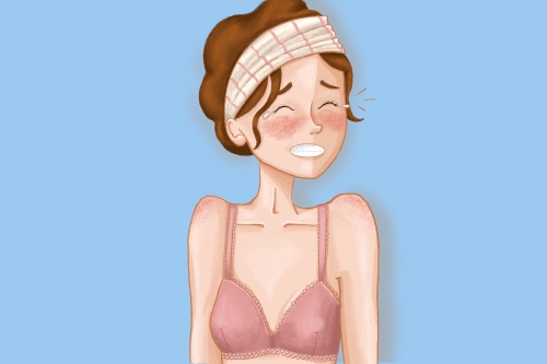 schmerzverzerrtes Gesicht