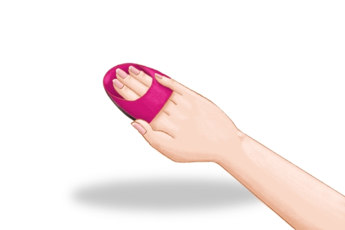 Hand mit Enthaarungspad