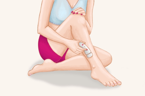 Wade mit Elektrorasierer